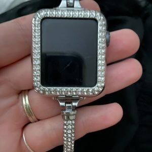 Beautiful Apple Watch Rhinestone case and Bracelet band. (Set) 
Fits  38MM
